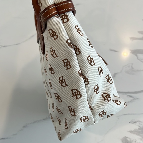 Vintage monogram DB Dooney & Bourke leather tassel detail handbag purse bag - Picture 9 of 16